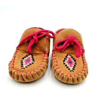 Blazin Roxx‎ Toddler Baby Bucker Kendra Pink Moccasin Shoes Size 4 Western